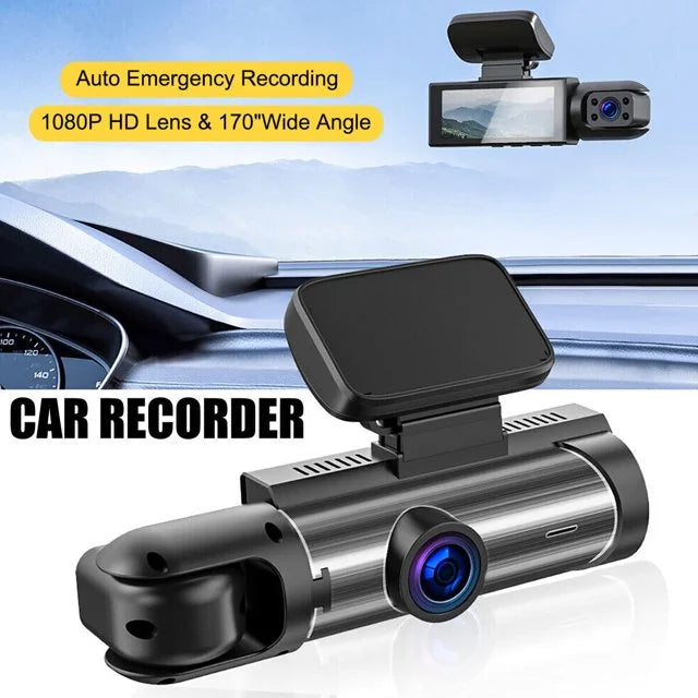 Camera Car HD Dual Dash Video or Vision Xhy Motion Lens 1080P Recorder G-Sensor, DVR Night Cam Driving Front Detection Inside