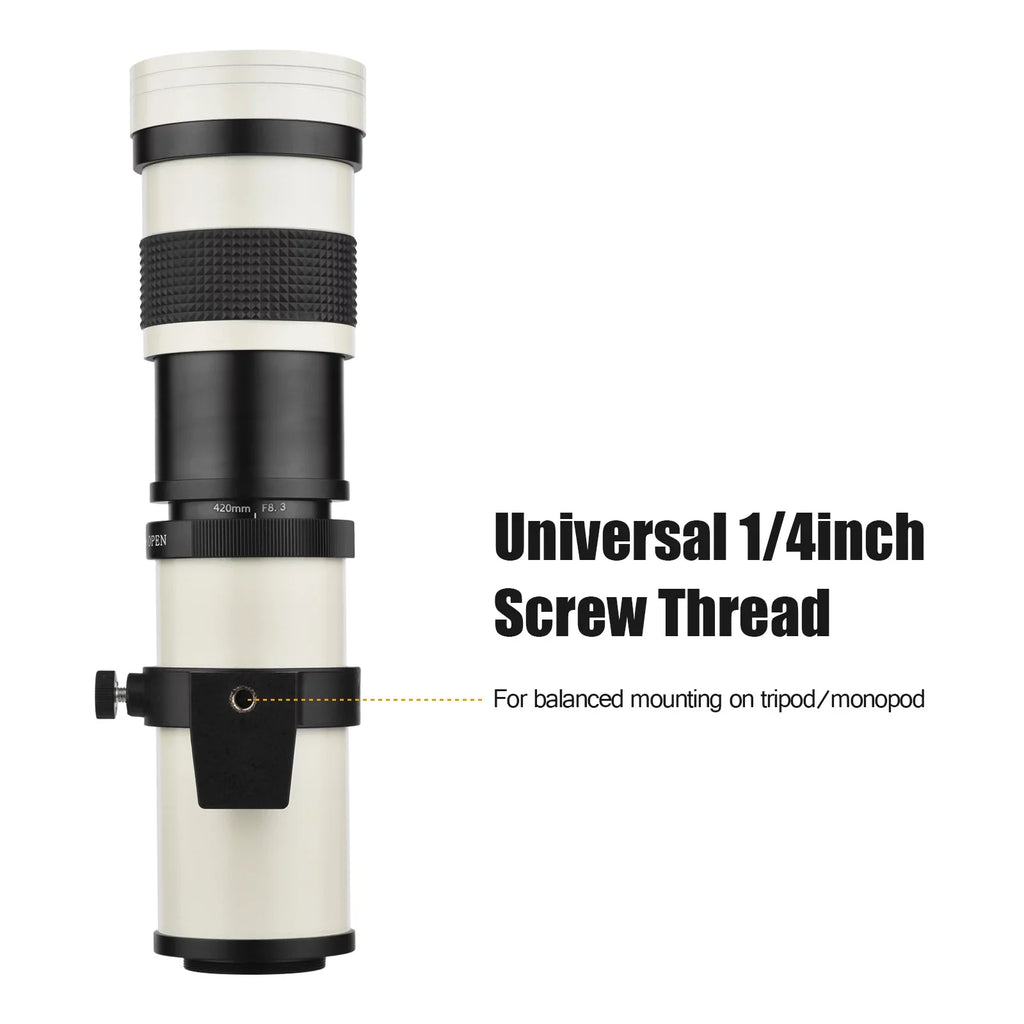 Replacement for Super Pristin T Olympus Zoom 14 Fujifilm Cameras with 420-800mm F8.3-16 Mount MF Thread Universal Lens Telephoto Nikon