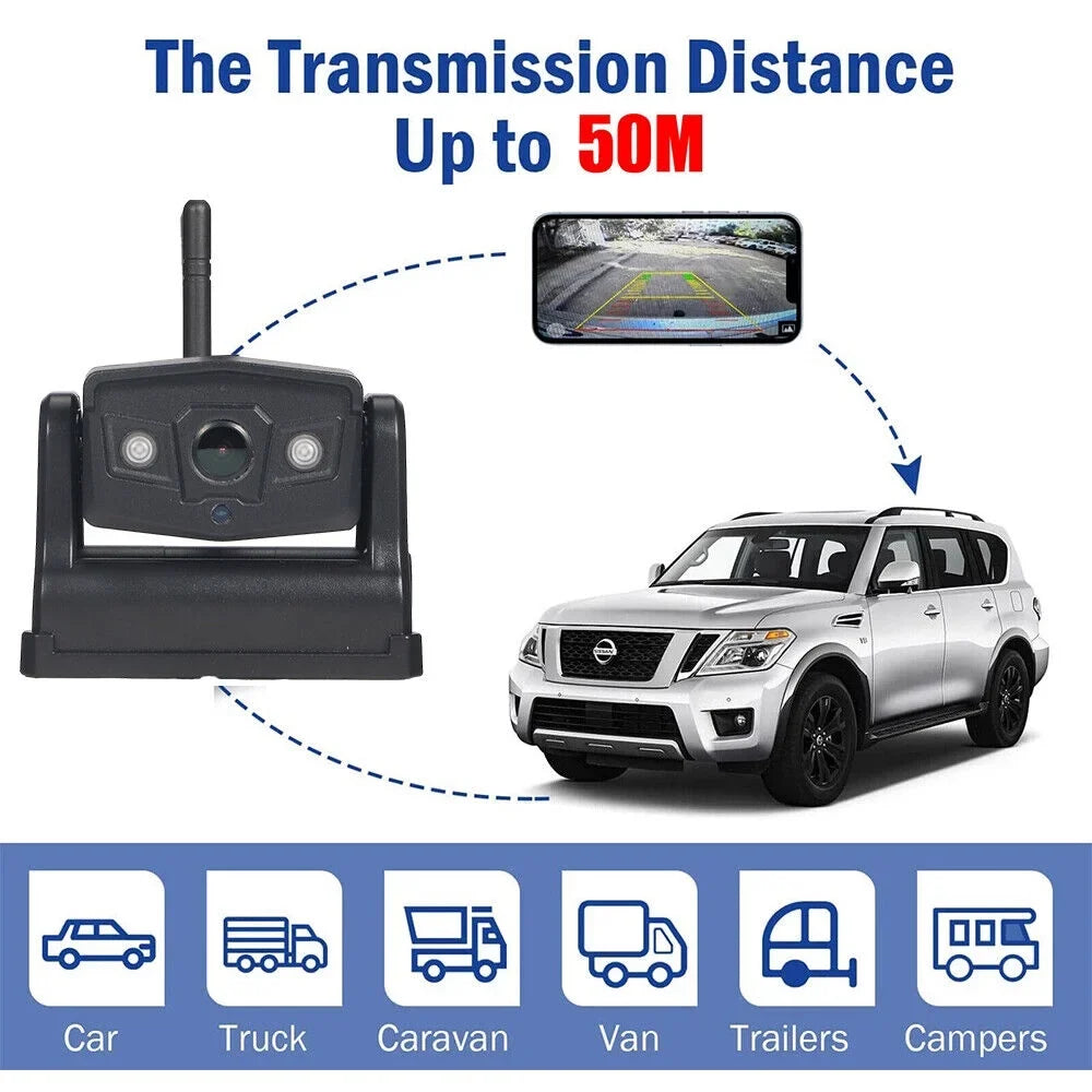 Front/Rear Camera, JLLOM 9600mAh Backup Reliable WiFi Battery, Wireless, View Magnetic