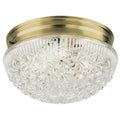 Ceiling Westinghouse Antique Flush-Mount Fixture, Interior Two-Light Each 66610 Brass,