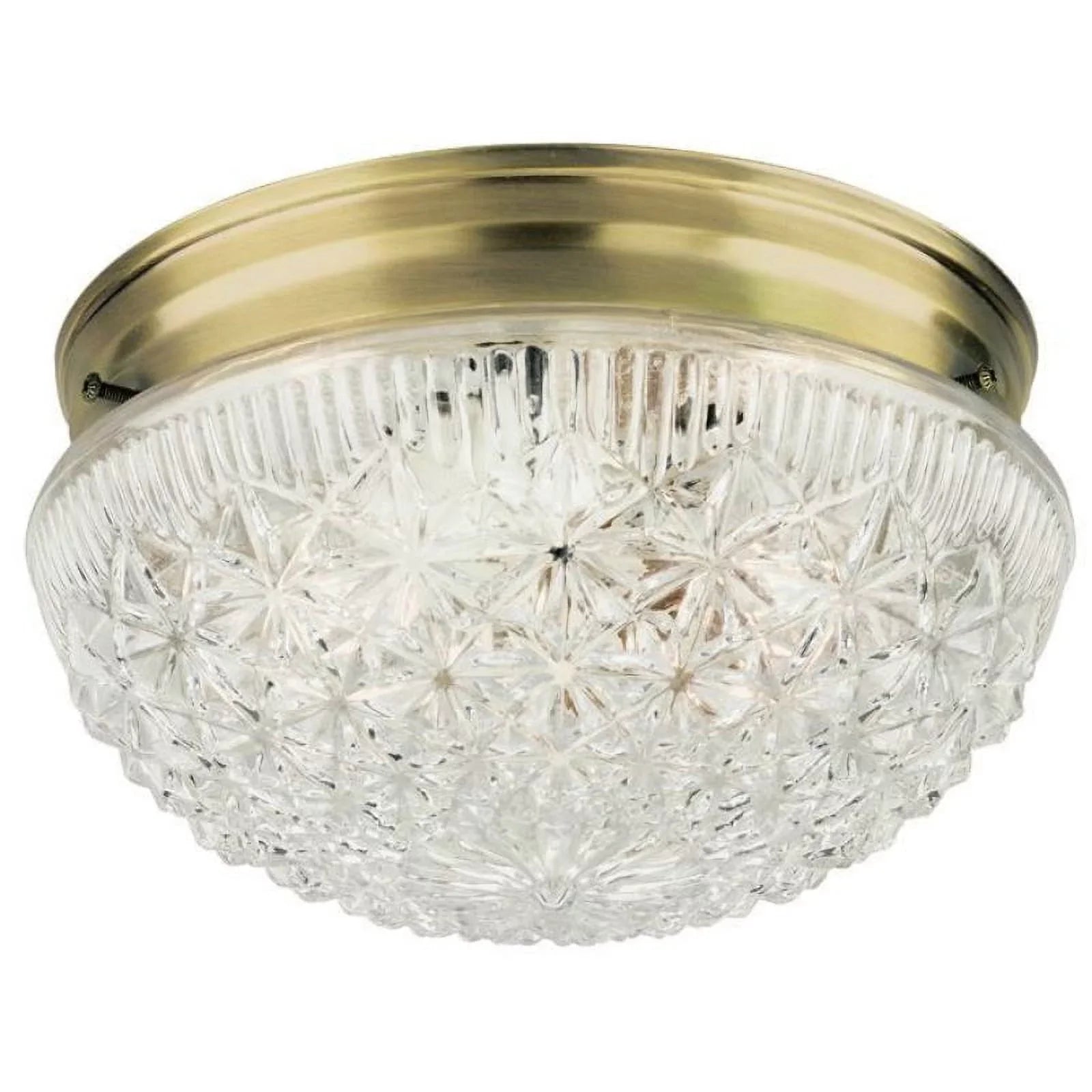 Ceiling Westinghouse Antique Flush-Mount Fixture, Interior Two-Light Each 66610 Brass,