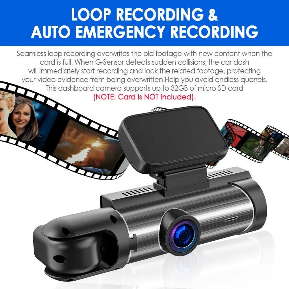 Dual Safety Cam Road Dash Ensure Lens Recording G·PEH Front Inside - with Your and