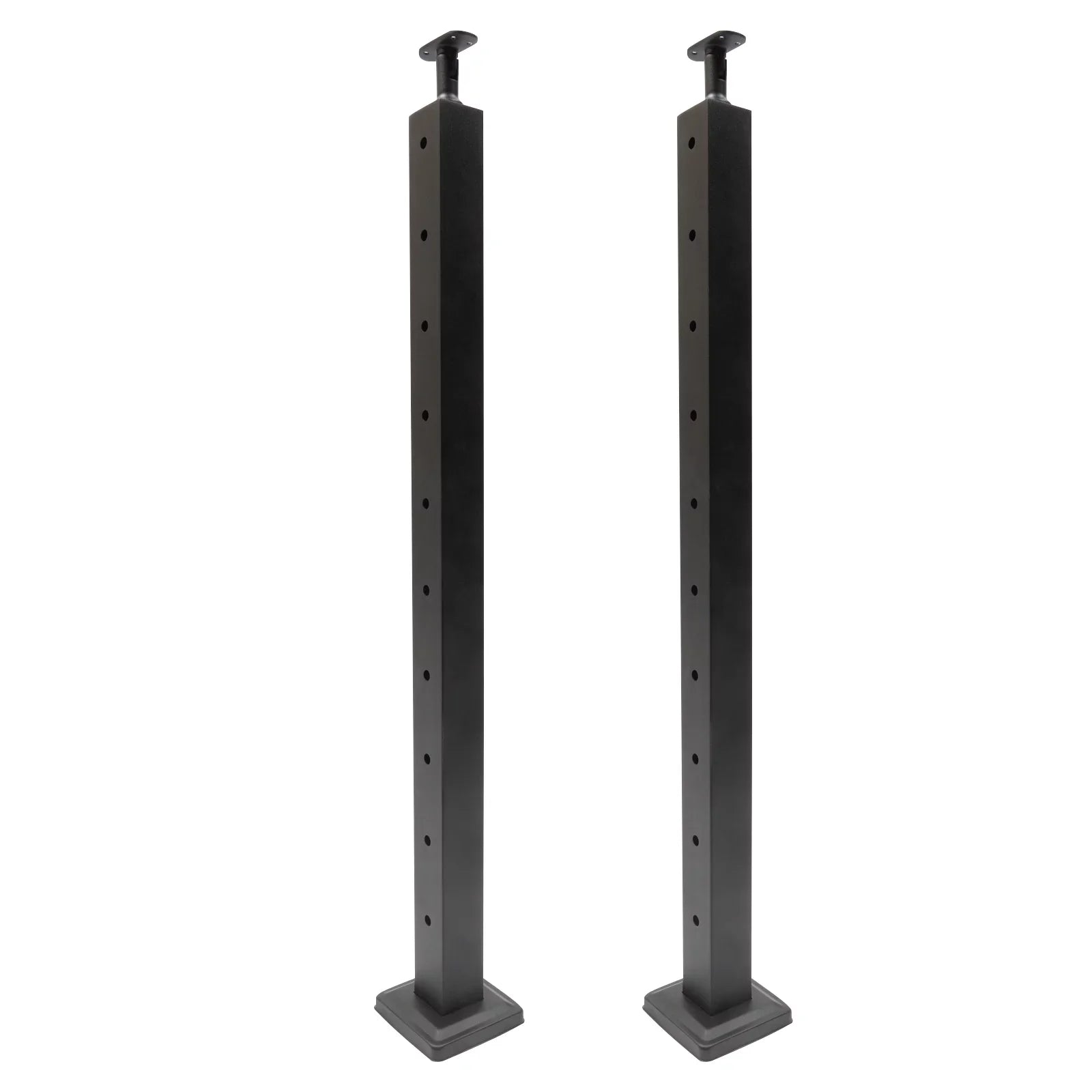 Level Cable Level 36''x2''x2'' Fence Stainless Post for Cable Square Concrete System Deck Two Post Sides Railing Railing Steel Wood Pre-Drilled