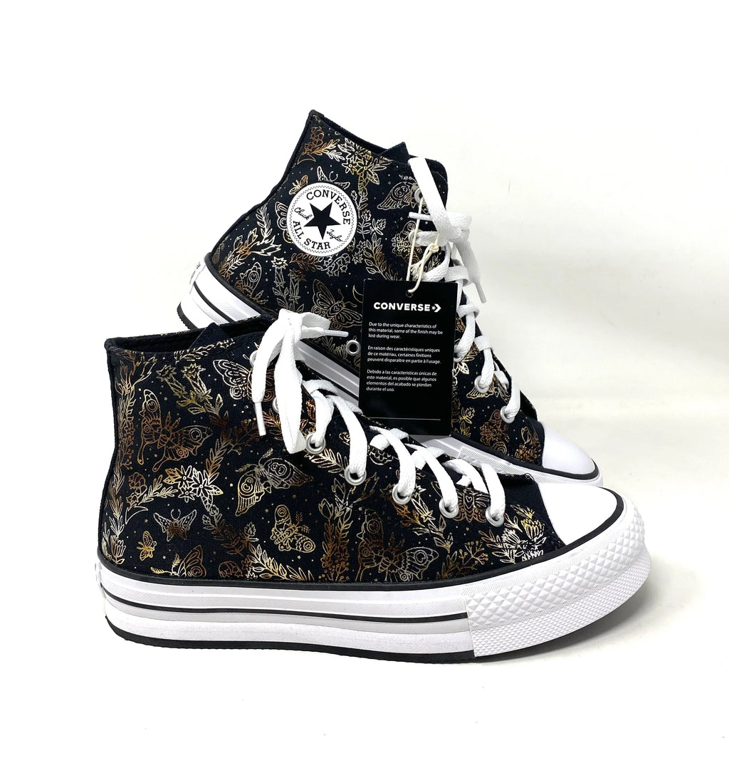Black Kids Lift Top Platform A01511C Women's High Canvas CTAS Sneakers Converse