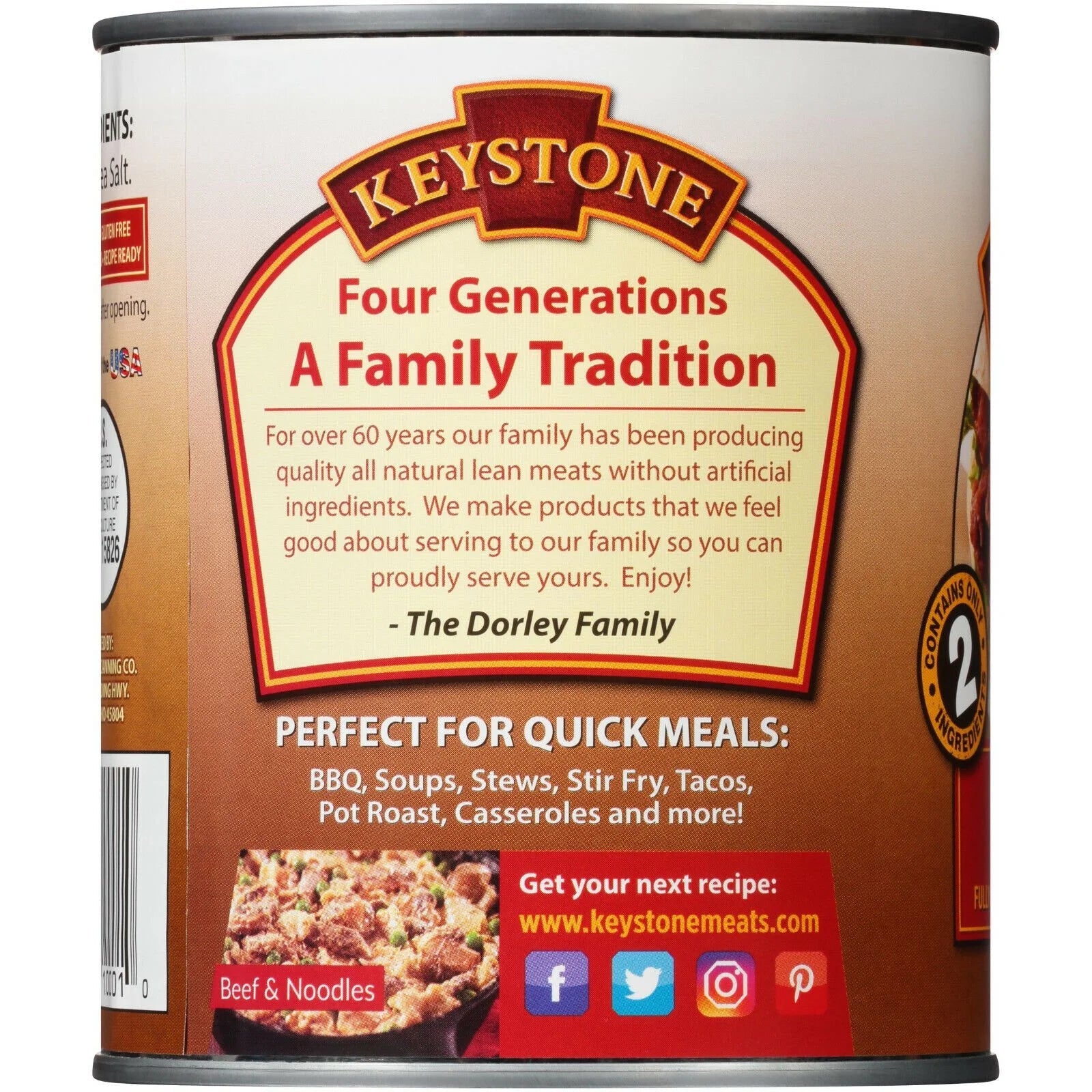 Long Cans Keystone Food Life Meats 28 Natural Canned Shelf Ounce ✅ Camping Beef All Emergency ✅ (6 Pack)