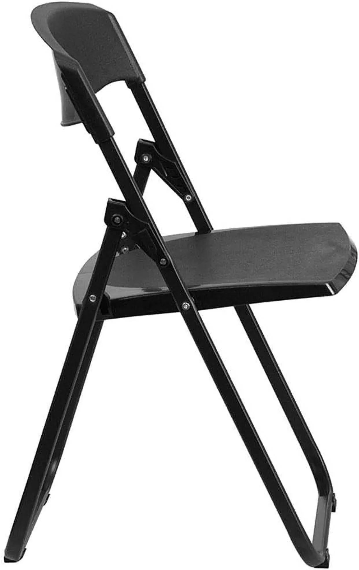 Ganging Brackets 500 Lb. Folding Duty Chair Plastic Built-In Black Heavy HERCULES Series With Capacity