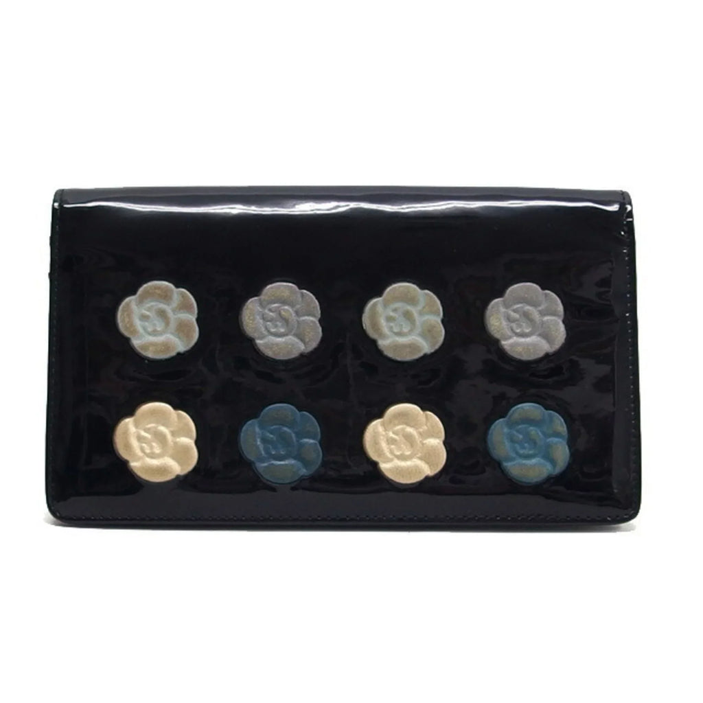 palette camellia makeup (Fair) blue wallet long Pre-Owned bi-fold