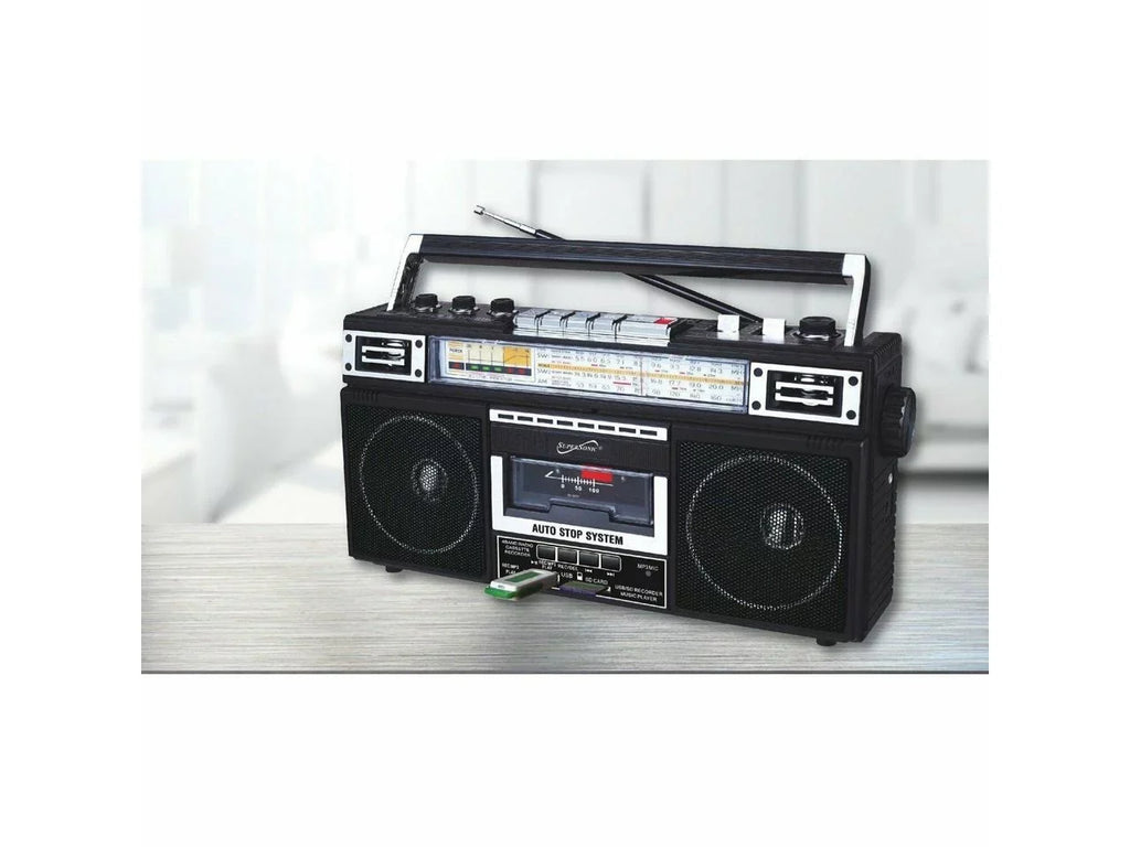Black, SC-3201BT-BK Radio, Supersonic AM/FM Portable