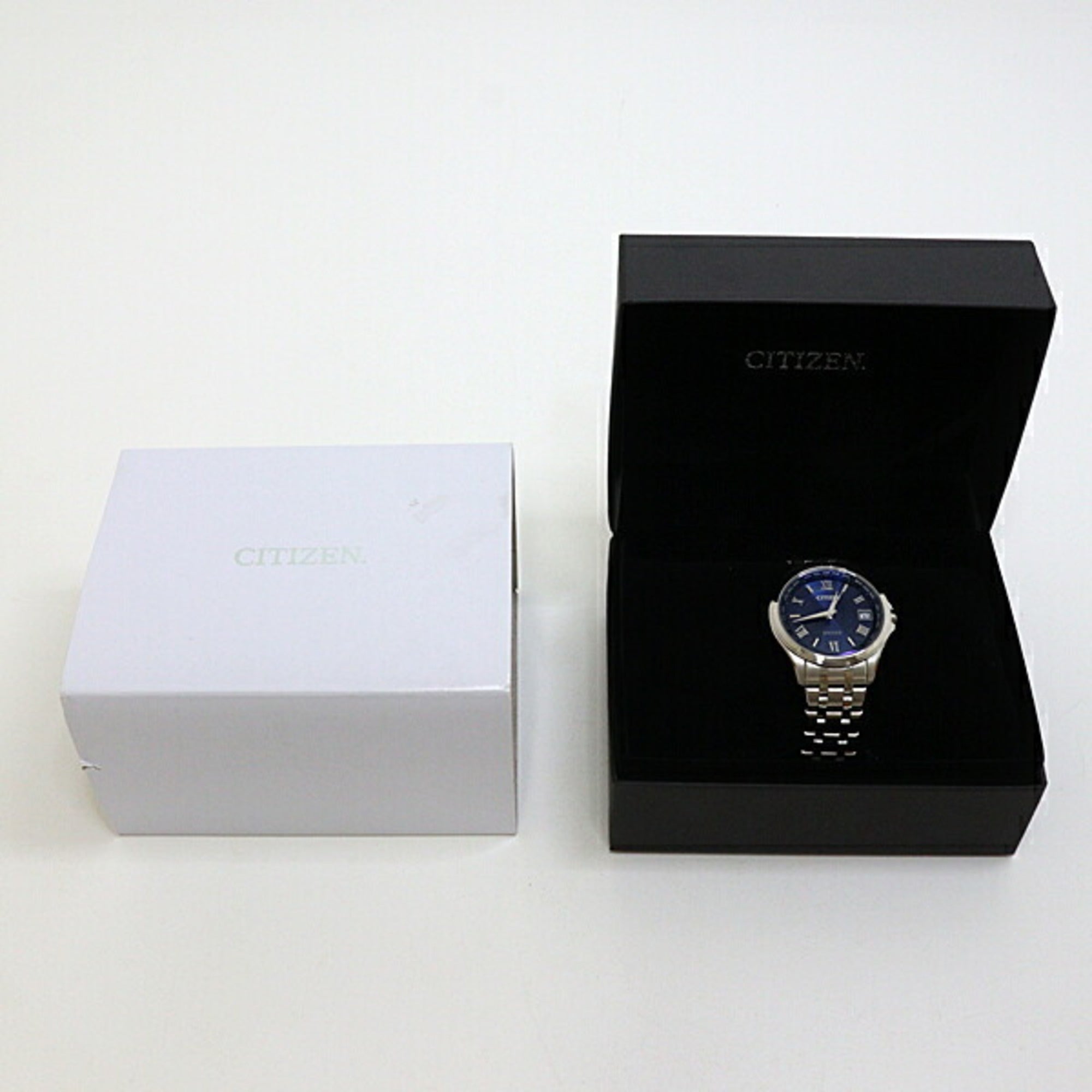 Watch New) Men's Pre-Owned Blue Exceed CB1080-52L Eco-Drive (Like Light-Powered CITIZEN Dial
