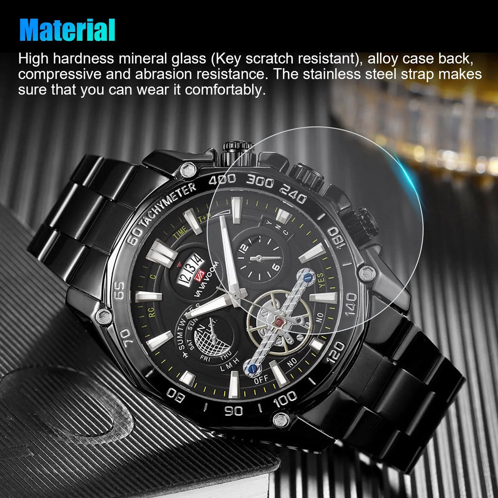 Watch Men's Luxury Quartz Steel Luminous Waterproof Classic Stainless Wristwatch
