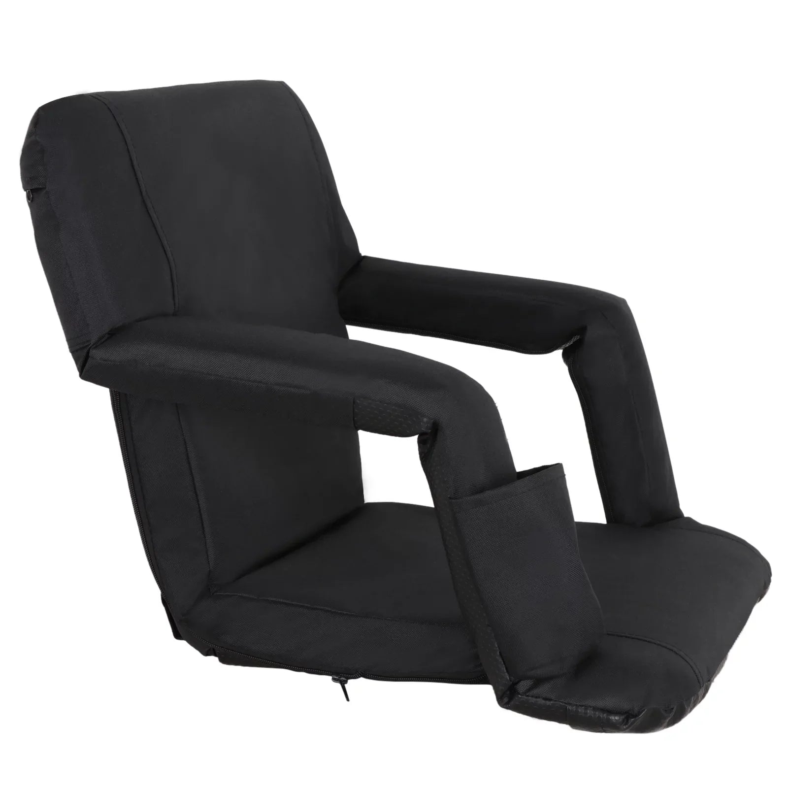 6 Reclining Chair Positions, Black Bleachers Stadium ZENY Cushion W/Padded Seat Reclining -