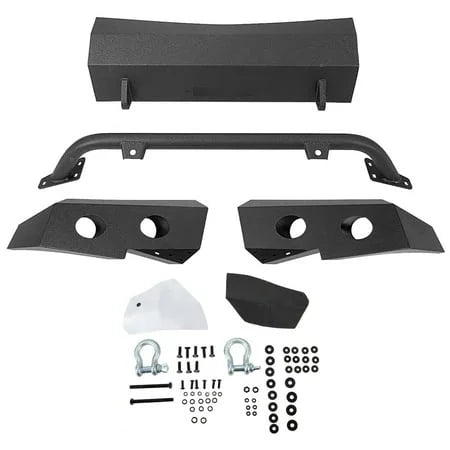 Bar 2012 Chevy Front 2011 Packages 2007-2013 Winch for 2009 D-Rings Coated Steel Silverado 2010 Bumper Powder Push -2 Plate 2008 Kojem w/ 1500 Fit