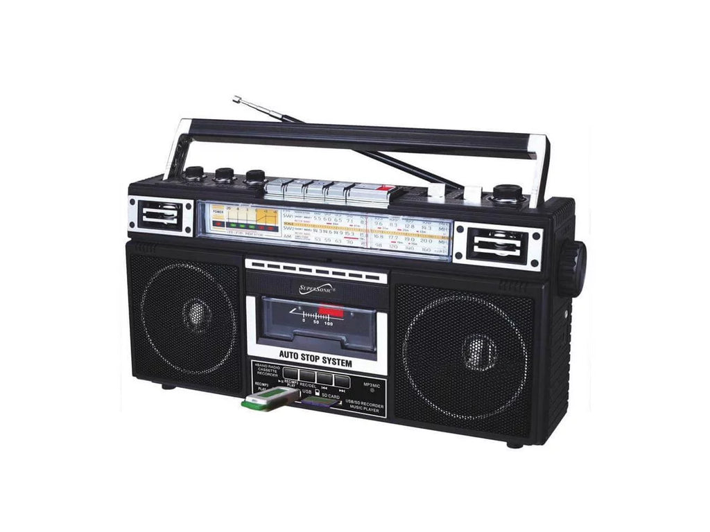 Black, SC-3201BT-BK Radio, Supersonic AM/FM Portable