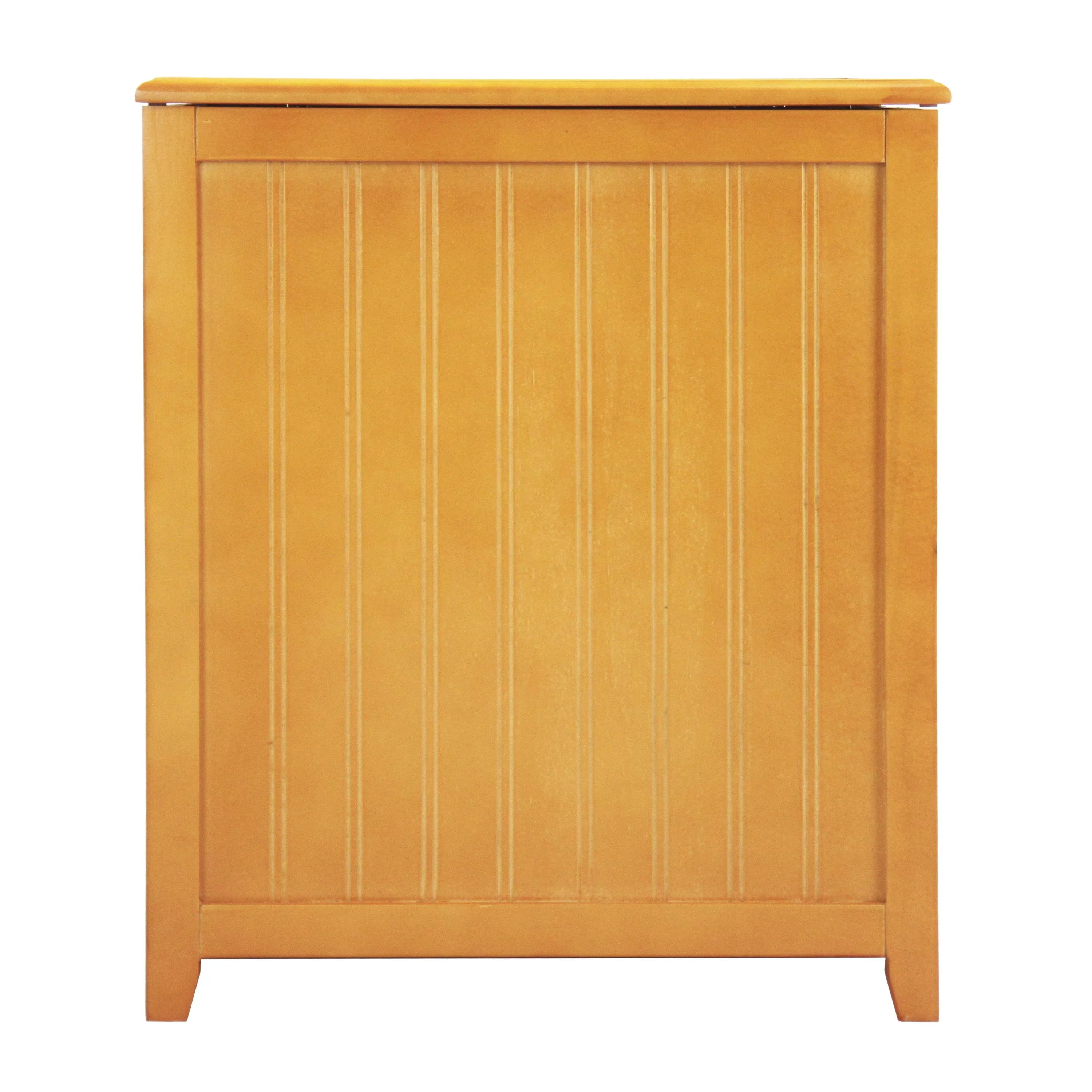 Interior Wood Natural Rectangular Hamper Oceanstar Finished RHP0109N with Bag Laundry