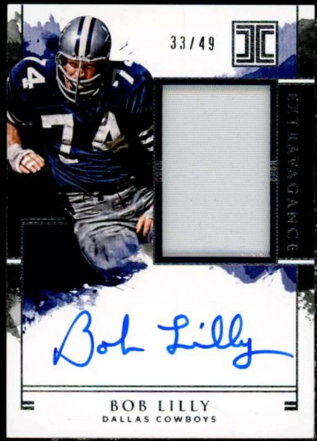 2018 Impeccable Card Extravagance Panini Bob Lilly Autographs Patch #12