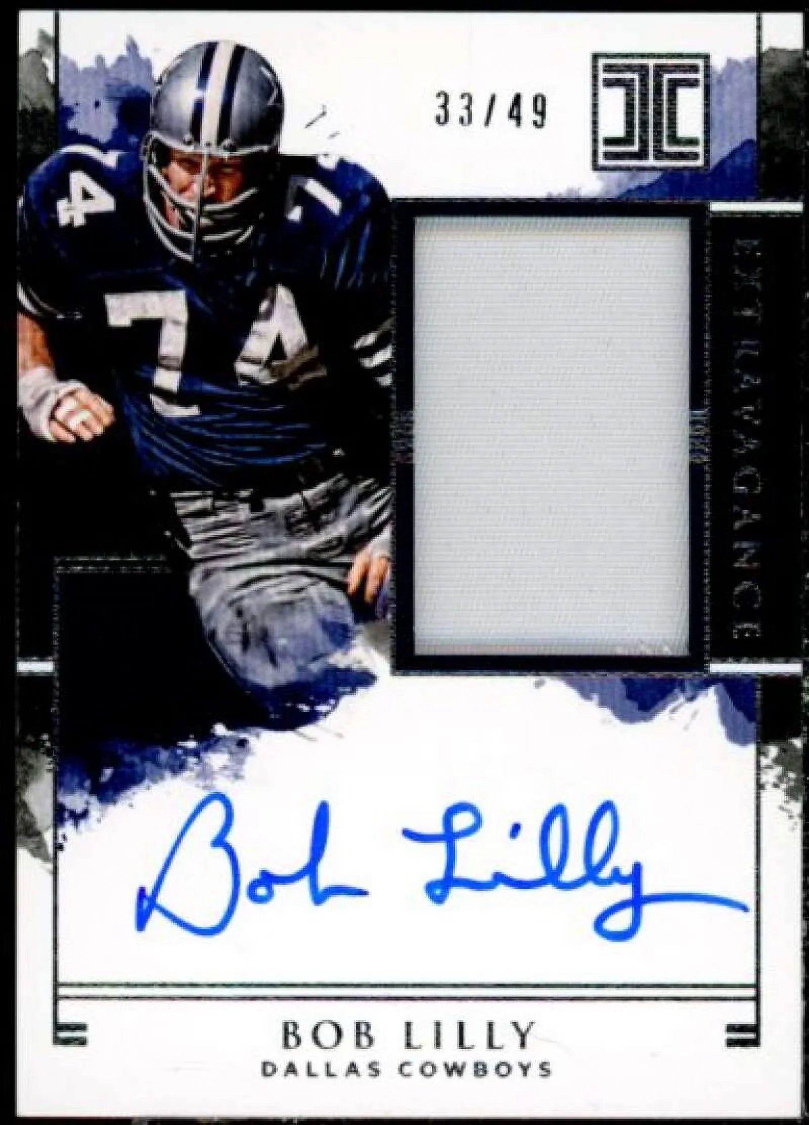 2018 Impeccable Card Extravagance Panini Bob Lilly Autographs Patch #12