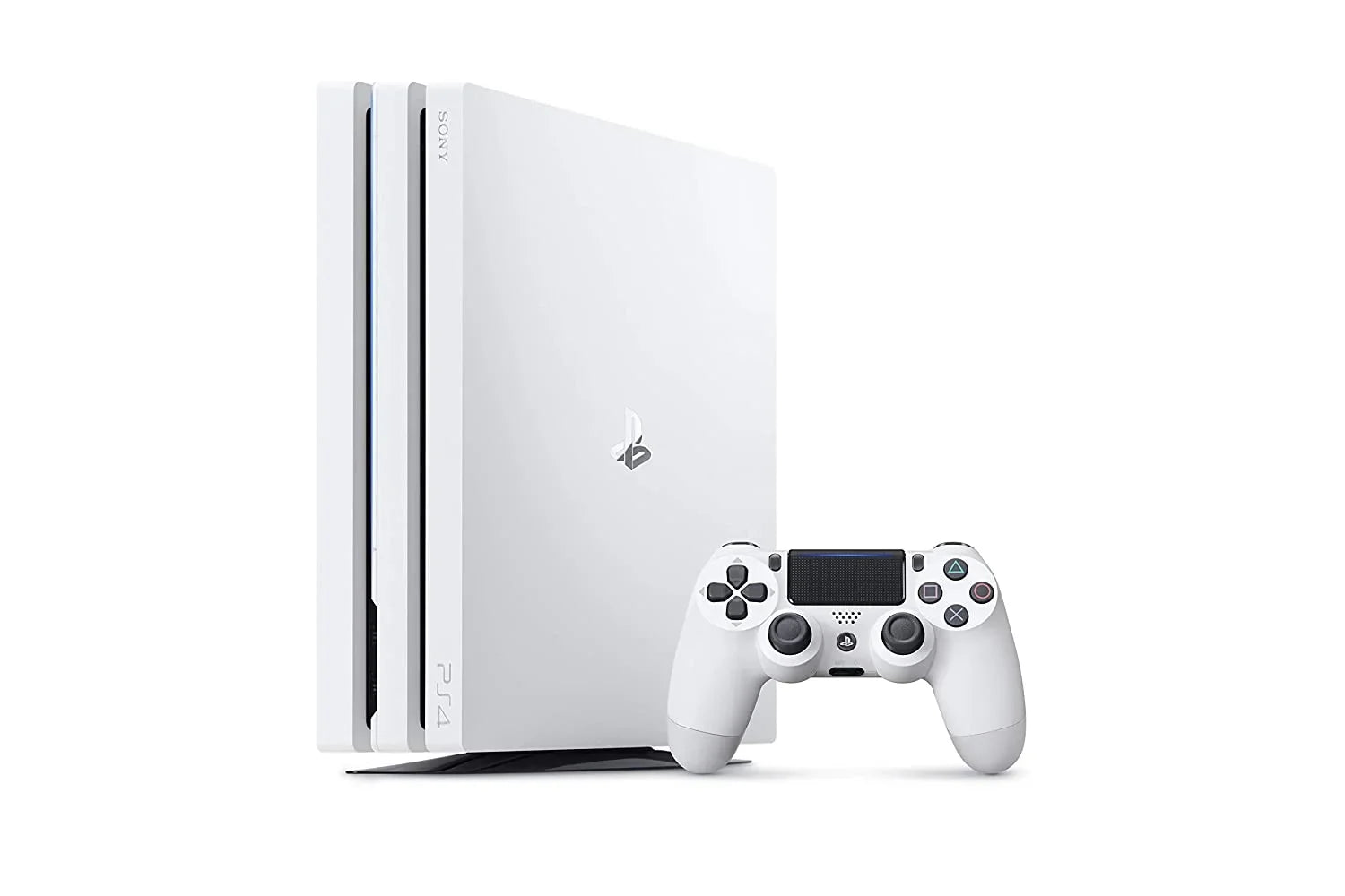 PlayStation 4 Console With White Like 500GB Original AXTION + New Earbuds Microphone Gaming Matte Bundle BOLT Gaming