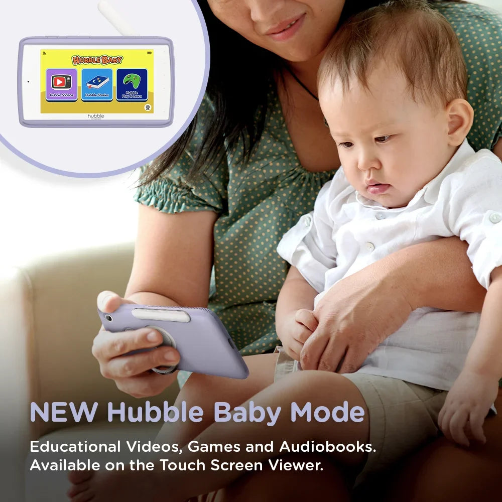 HD Hubble Premium, Pal Nursery Baby Viewer Screen Connected Monitor Smart Touch 5” with