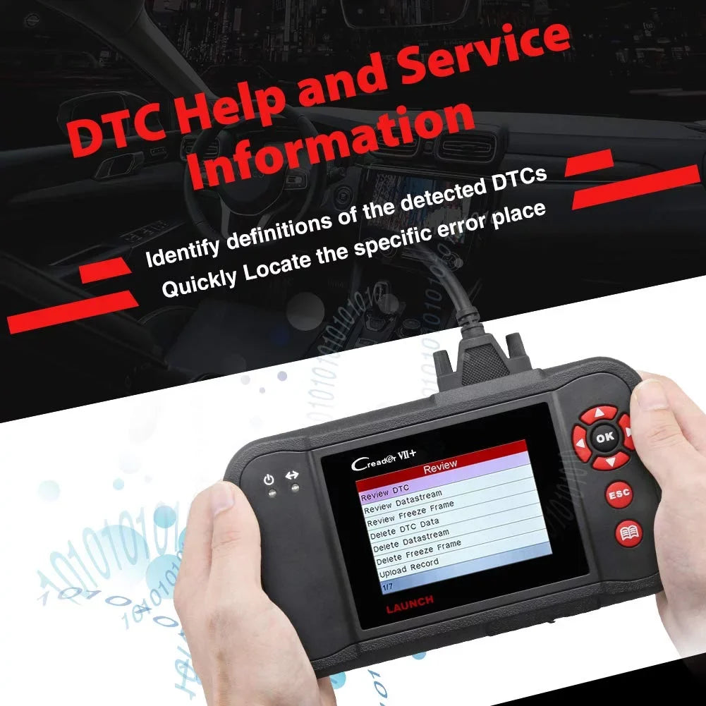 Creader EOBD Testing Reader Scanner Code VII+ Launch (CRP123) Engine/Transmission/ABS/Airbag X431 Diagnostic OBD2 Car