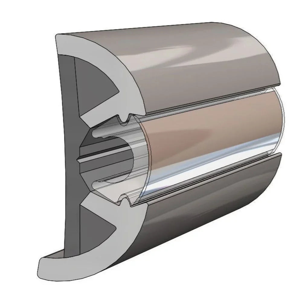 x 2" Gray x Rub TACO Rail Kit SuproFlex Marine V11-9990GRD80-2 80' 29/32", -