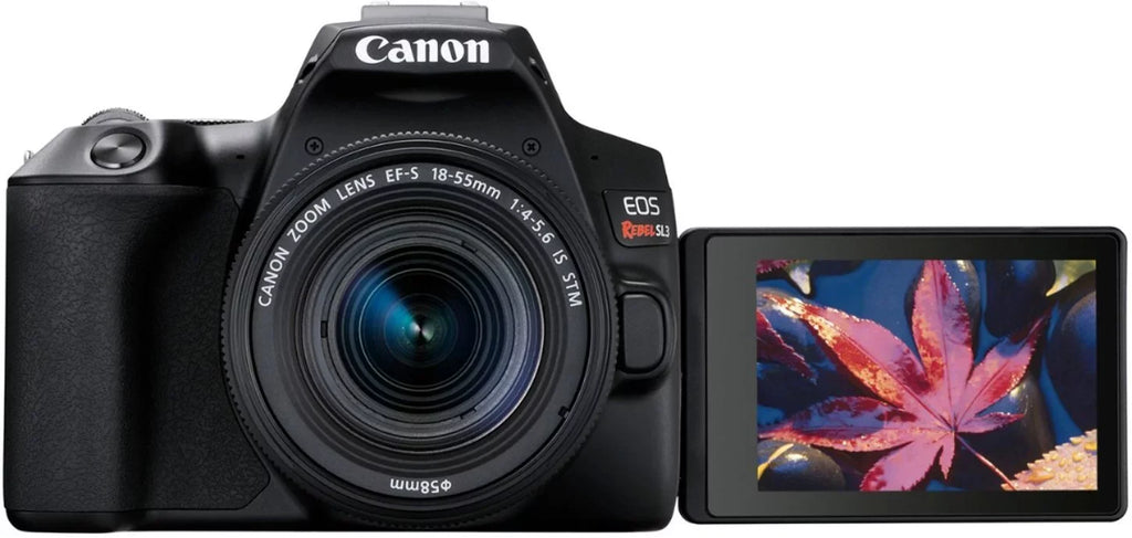 STM EF-S and with EOS DSLR Flash, 18-55mm Lens, SL3 Canon 32GB Case, Memory, Bundle Rebel Accessory