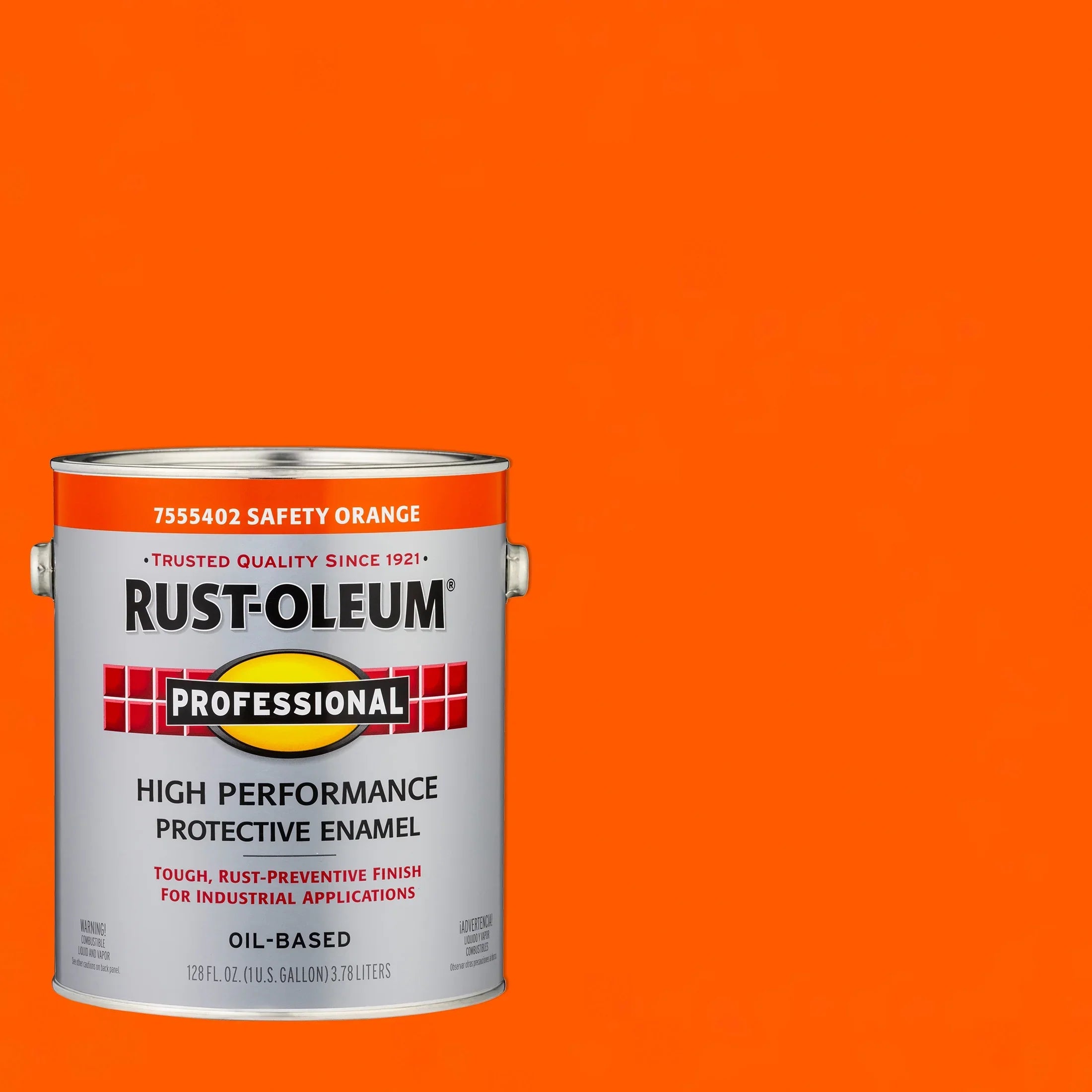 Gallon, High 2 Professional Safety Enamel Paint- Orange, Gloss Rust-Oleum Performance Protective Pack