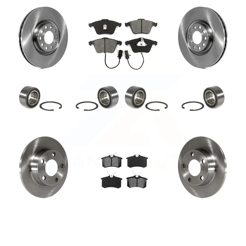 Semi-Metallic (10Pc) Quattro With Allroad Auto Kit Pads Brake And Audi For Piston Caliper Transit Bearings Front Rotors Wheel Single Disc - KBB-106855 Rear