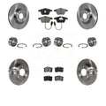 Semi-Metallic (10Pc) Quattro With Allroad Auto Kit Pads Brake And Audi For Piston Caliper Transit Bearings Front Rotors Wheel Single Disc - KBB-106855 Rear