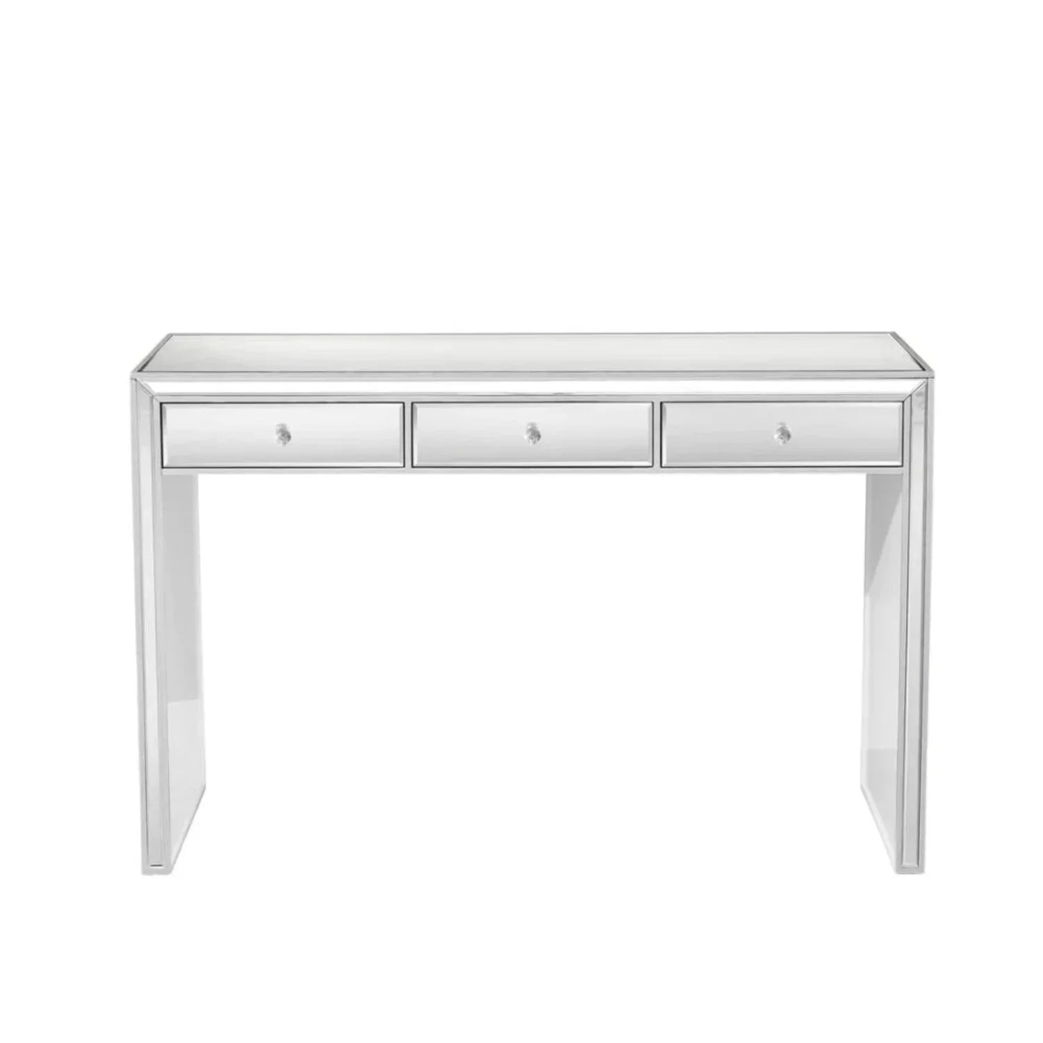 Top Vanity Impressions 3 for (Silver) Table Leah Premium Home Out Mirrored Storage , Table Pull Dressing Drawers Vanity