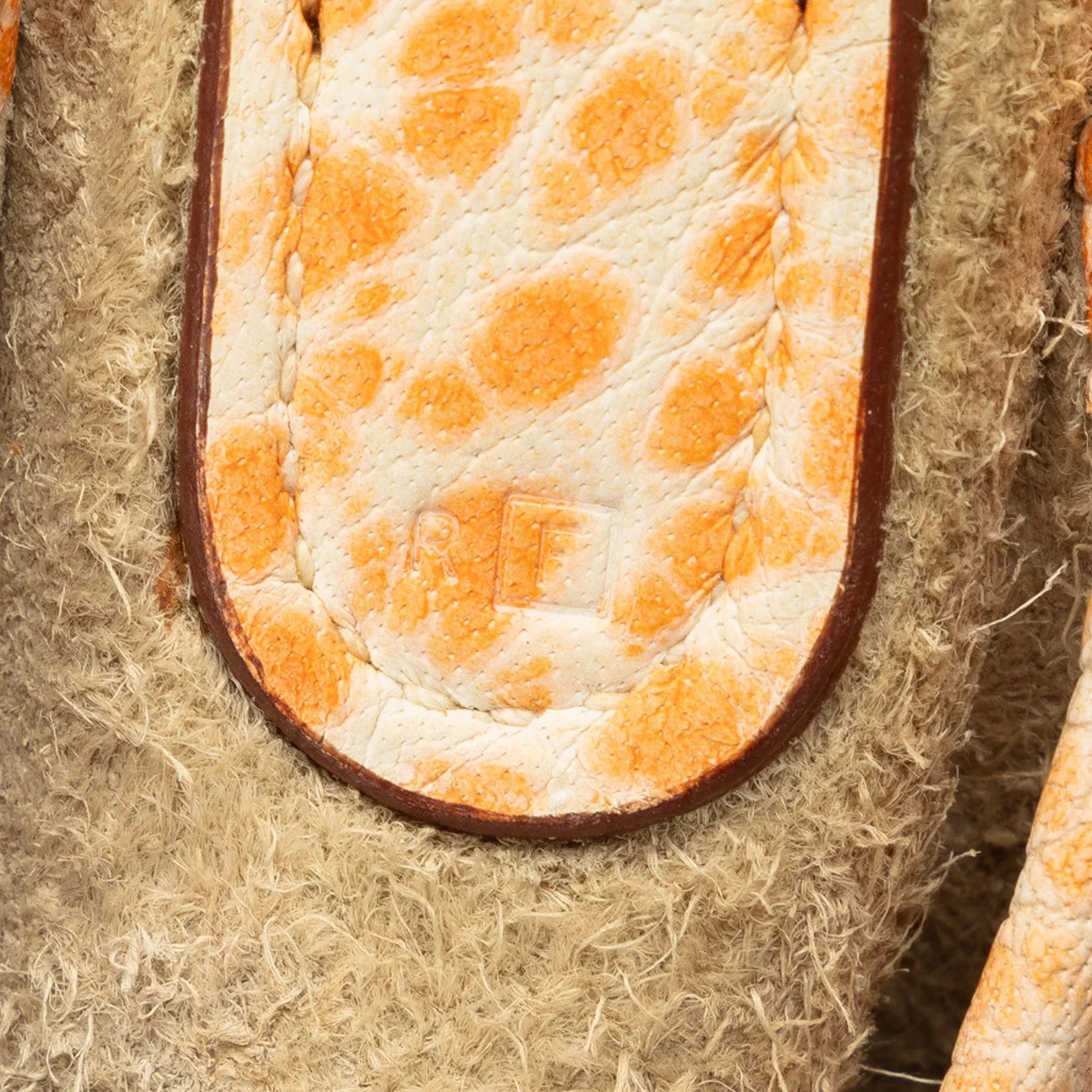 Crossbody Authenticated Bag Hermès Orange Unisex Leather Pre-Owned I Dalmatian Buffalo PM Evelyne (Good) Calf