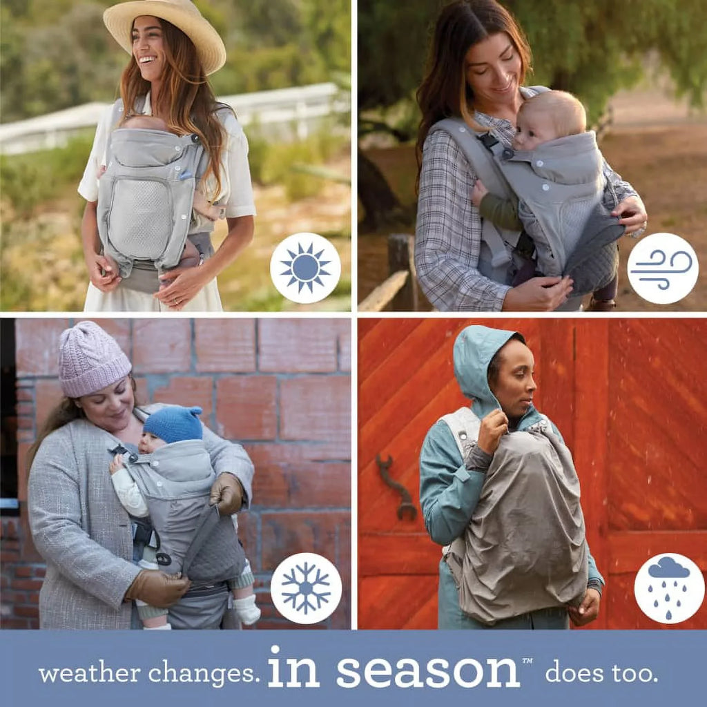 4-Position, Unisex, Baby Gray in-Season-5 Ergonomic 8-40lb, Infantino Layer Carrier,