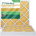 AC 23.5x23.5x1 Filterbuy MERV HVAC Air 11 Filters Furnace (4-Pack) Pleated