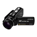 with Wide CMOS Shoe Video -Shaking Digital Handheld Monitor Function Lens 0.45X Burst Sensor Inch with Angle 3.0 DV Andoer 4K Professional Hot Macro IPS Mount Camcorder