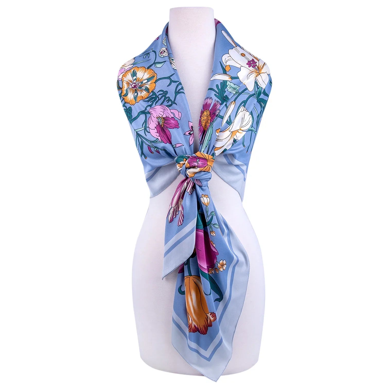 Women Wrap and GOODS Botany Tops 51x51'' Shawl for Fashion cm) Scarf Wedding STP Evening 130 (130 * Shawl for Shawl Travel Silk Lilac