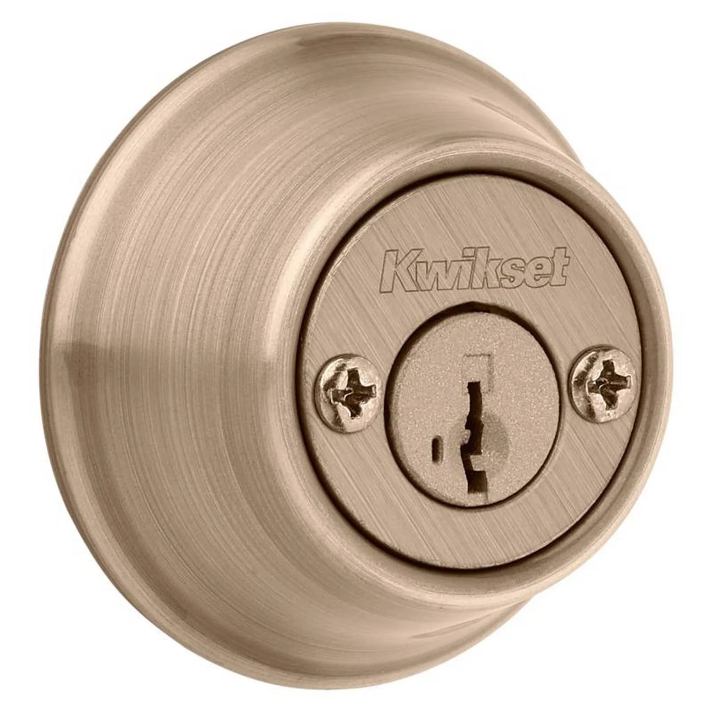5 Deadbolt, Kwikset Double-Cylinder 1 K6 Quantity - Brass Security Antique 665 SMT CP RCS RCAL