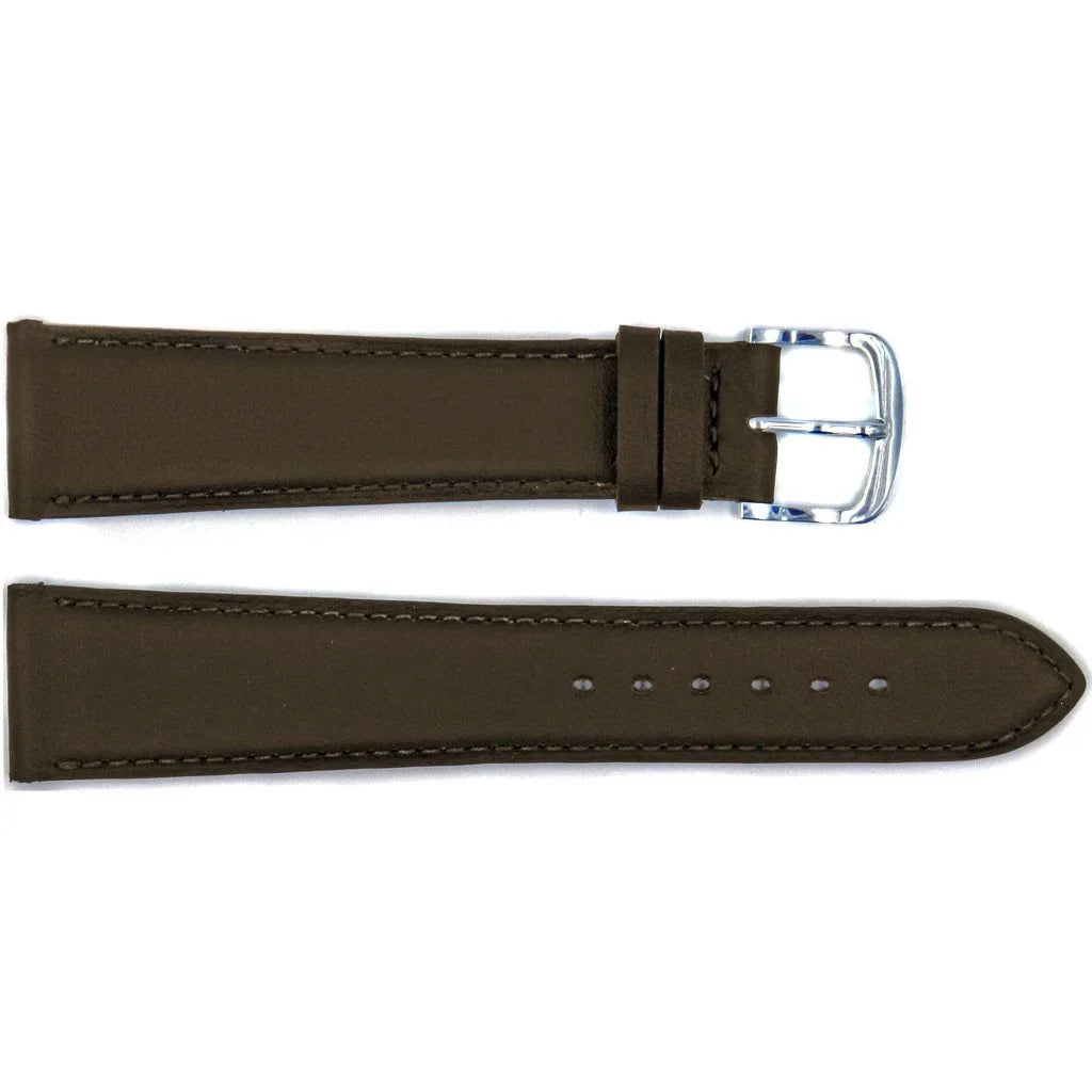 Leather Strap 19mm Genuine Watch Handmade Smooth Brown