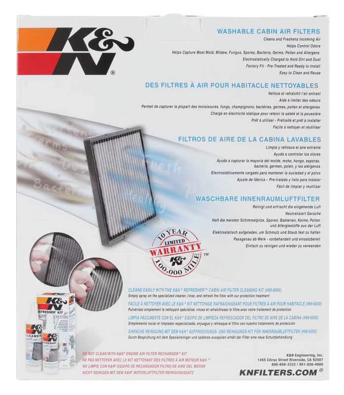 VF2008 1999-2003 for select: HIGHLANDER, Incoming Air Washable RX Cabin and & Freshens K&N Reusable LEXUS Air , Lexus Cleans 2001-2007 Fits Filter your