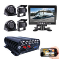 Rear Video Bus Phone Real-time on Cameras Remote Channel PC WiFi with Recorder DVR 4 4 IR Car Kit Side MDVR 1080P AHD Monitor HDD for View Truck 7 Vehicle Car JOINLGO inches Mobile Car 1080P GPS View