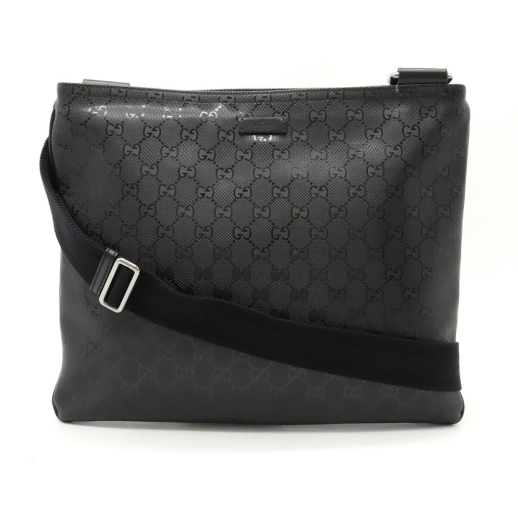 (Good) Pre-Owned Black Imprime Shoulder Bag Crossbody Leather PVC GG 201446