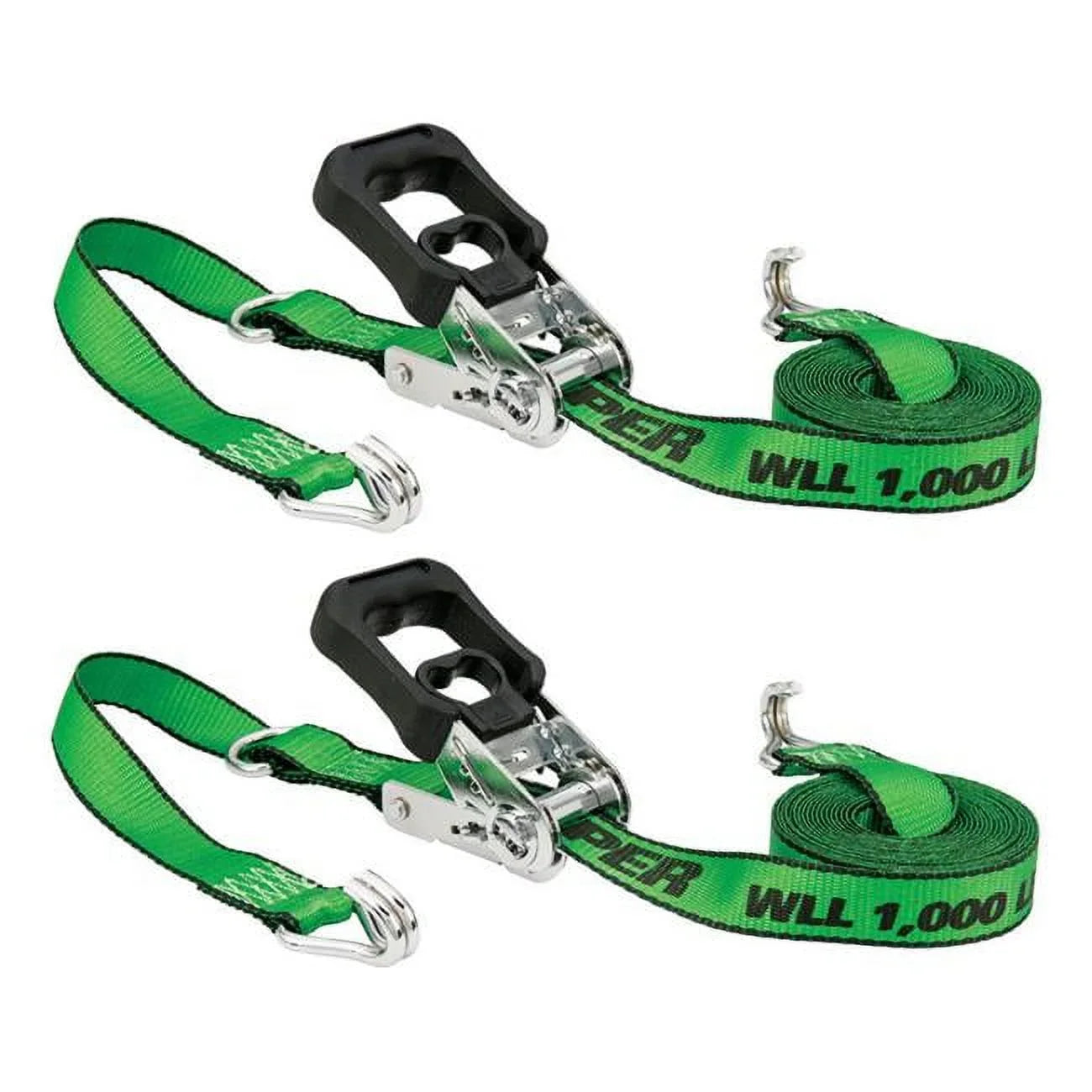 Tie 16 Pack 2 Green Ratchet, with ft. Keeper Down - 8938565 lbs 1000 of