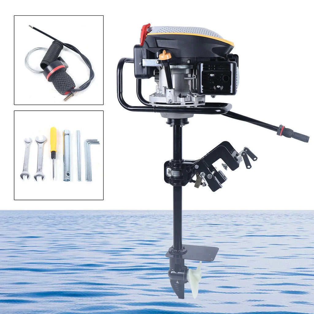 Engine Boat Boat 9 TAS Outboard System Motor Ignition 4 CC Air Cylinder Heavy 225 Stroke Cooling Miumaeov Engine 3600 r/min Single HP Fishing Marine Duty with Engine