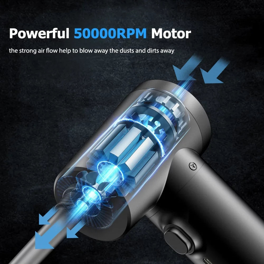 100W Air Pump Air Multifunctional Remover Rechargeable For Dust Cordless With Cl Led Powerful 2-In-1 Dust Air 50000Rpm & Electric Dust Duster Inflatable Blower Light Dust Blowing Device Pump