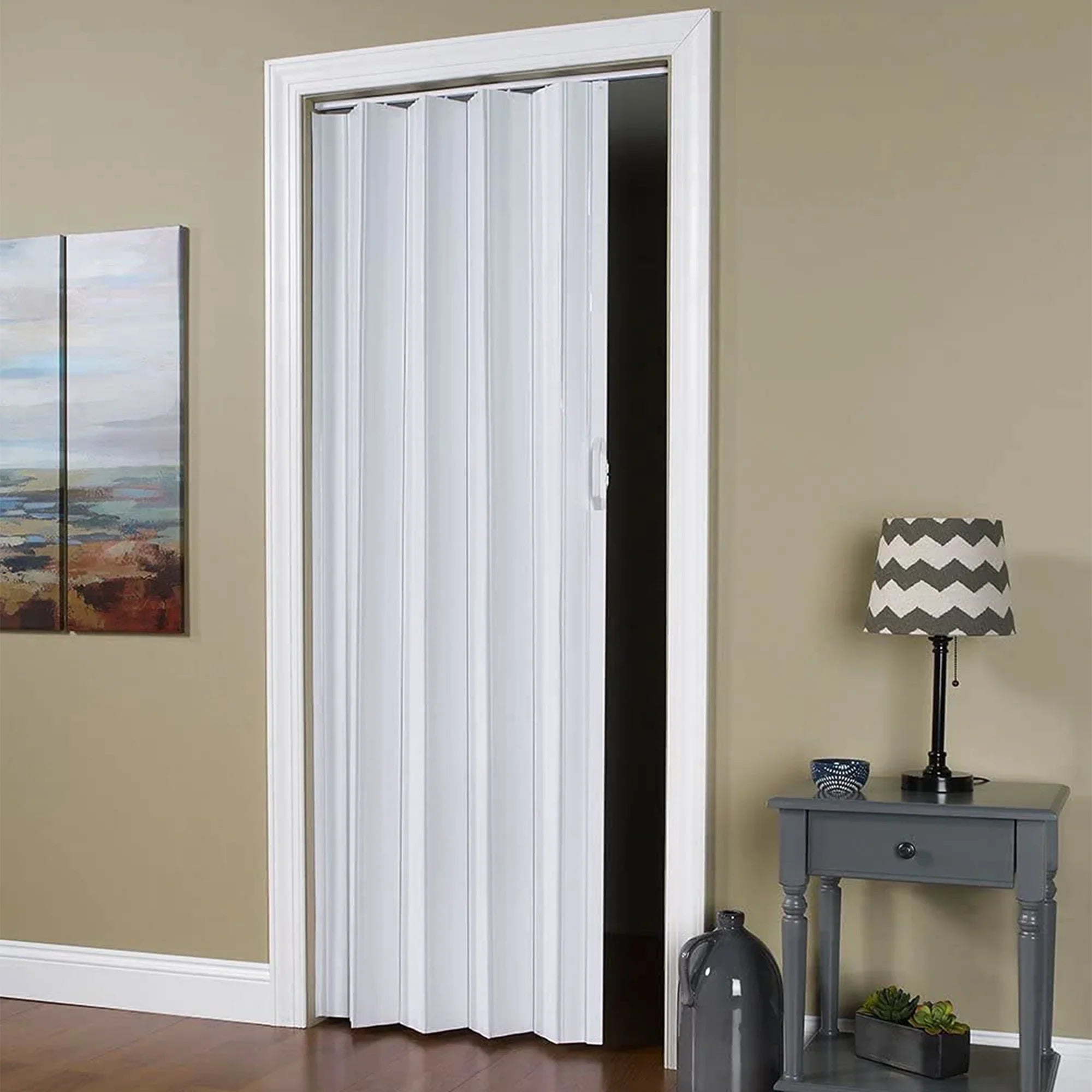 Door, Single Via Folding Vinyl 36" LTL x Home Products 80" White Hinged