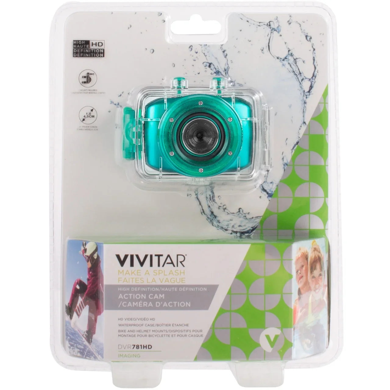 5.1MP Teal CAMCORDER ACTION Vivitar 720P