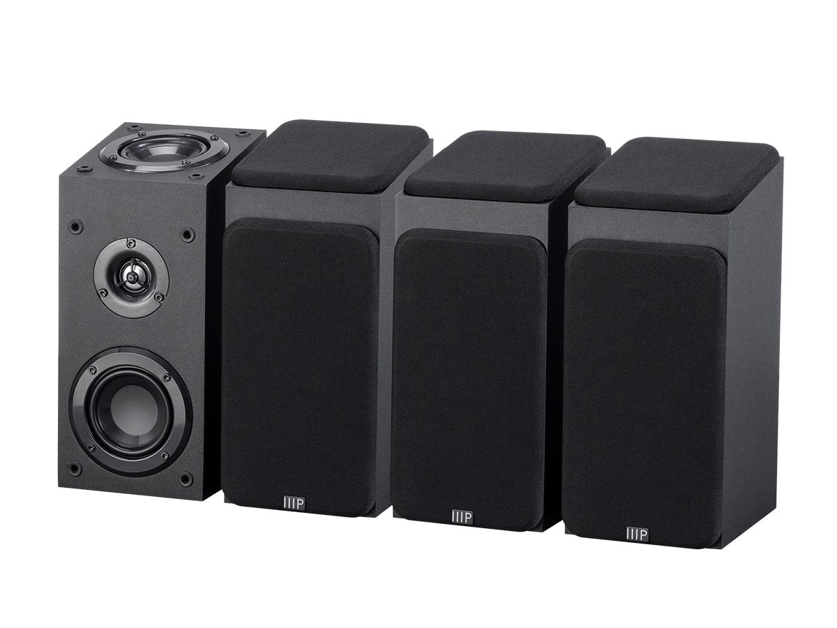 200 Home 5.1.4-Ch. 8 Inch System Immersive Black With Watt Monoprice - Subwoofer Premium Theater