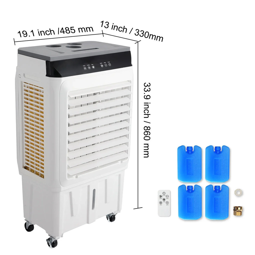 Humidifier Evaporative Swamp SKYSHALO 12h CFM Cooler Timer 2100 Air 3-in-1 7 Cooler Gal