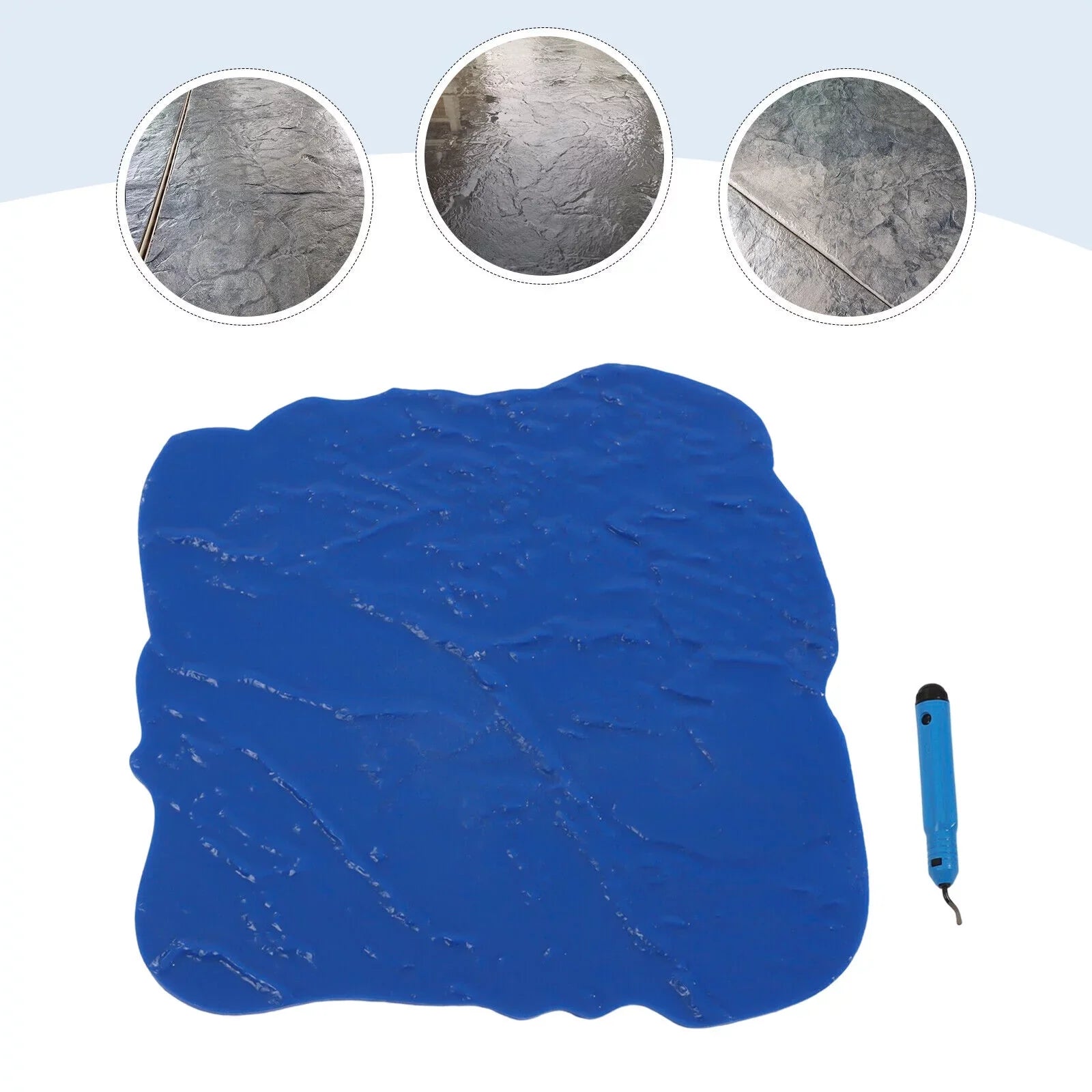 Mold Mat Miumaeov Floor Concrete Inch Slate Stone Texture Cement Seamless 12*12 Stamp Concrete Stamp