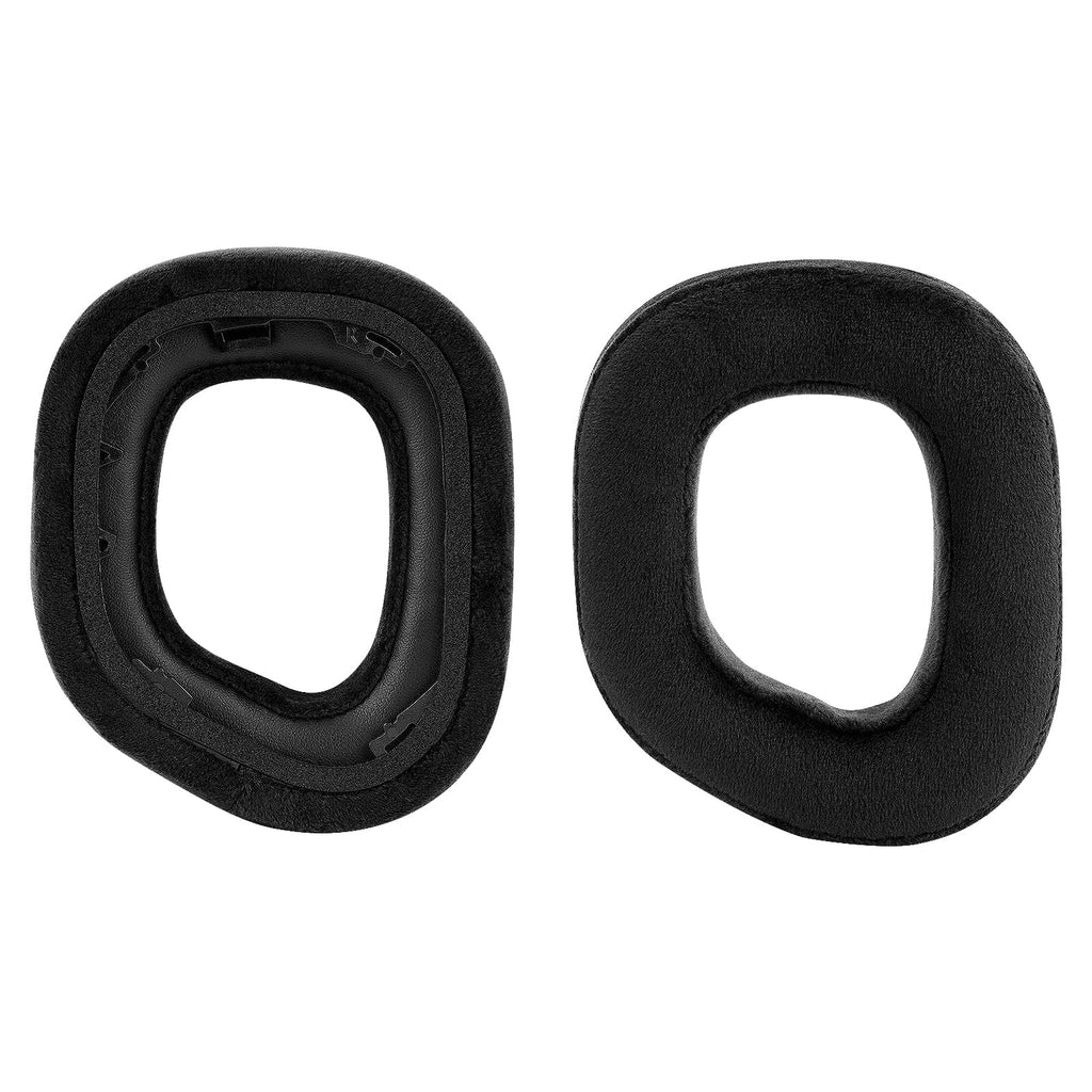 RGB Parts HS80 Earpads, Velour Corsair Comfort for Ear Repair Pads Geekria Replacement Cups Ear Ear Headset Cushions, Cover (Black) Headphones