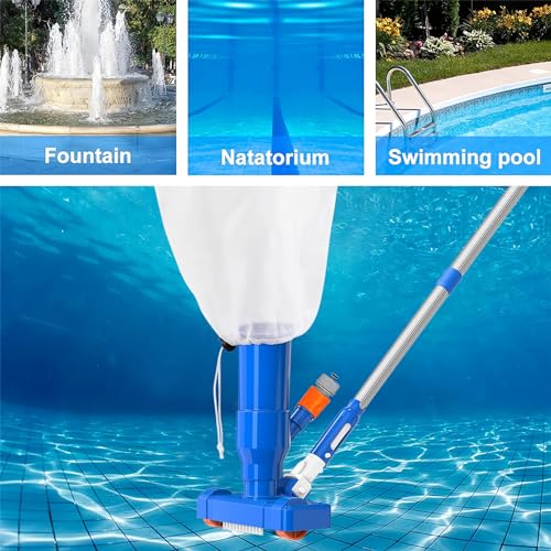 Skimmer Portable for Cleaner with Cleaner Pool Spa Hot Kit, Pond Fountains Cleaner Swimming Poles 60" Vacuum Net, Vacuum 4 Pool Pool Pool Ground Pool Tub Section Upgraded Handheld of Jet Above