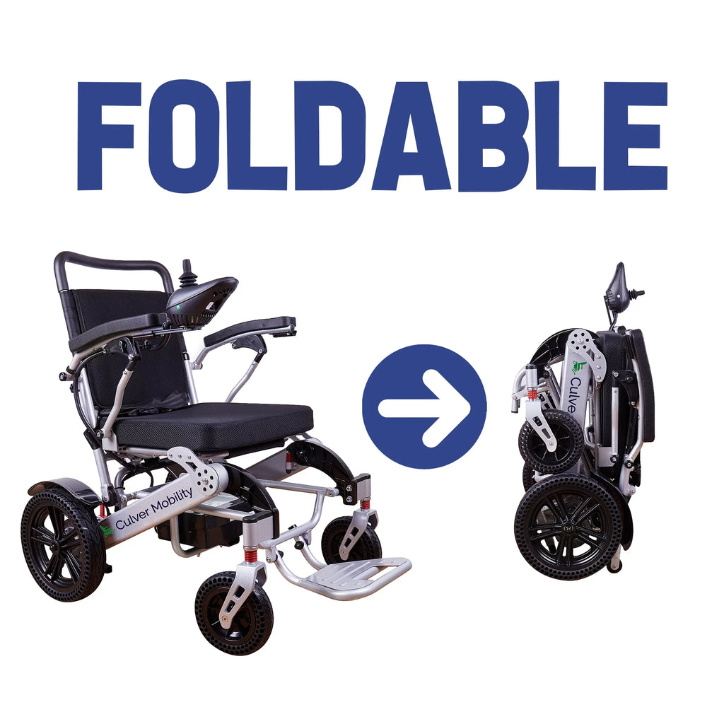 '- - Wheelchairs Mobility - Foldable - 20 SILVER Electric Lightweight Power 360lbs miles and Exclusive 500W Alton